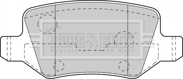 BORG & BECK Комплект тормозных колодок, дисковый тормоз BBP1753